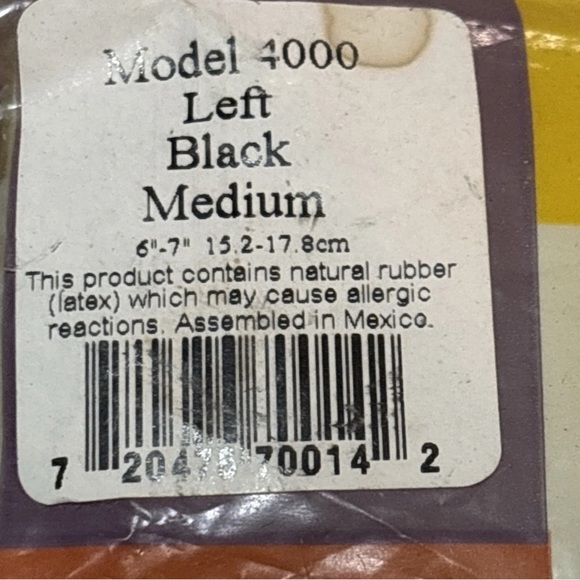 PROFLEX BY ERGODYNE 4000 Wrist Support Left Hand Medium Black 6-7”New VTG 1999 - Picture 4 of 5